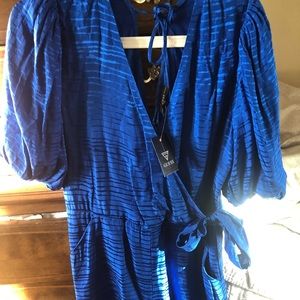 New blue shorts jumpsuit